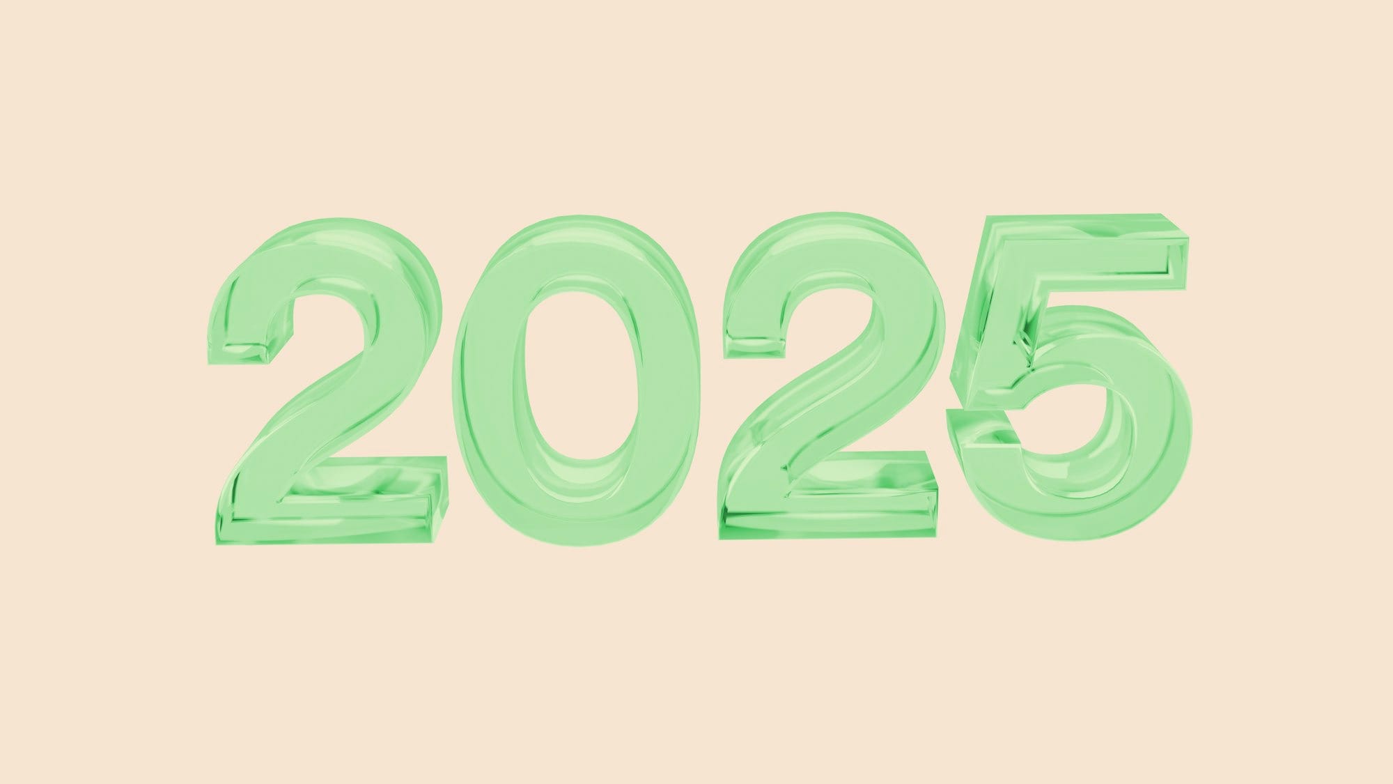 The number 2025 in green